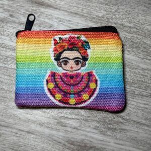 Small Colima Artesanal Frida Kahlo Key Chain coin purse‎